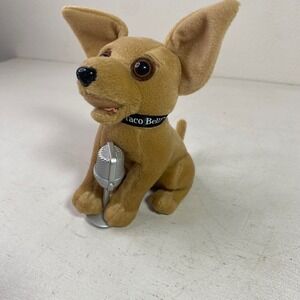 Vintage Taco Bell Chihuahua Plush Mascot with Microphone 6 Inch Stuffed Animal